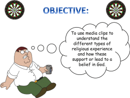 Lesson 5 & 6 &ndash; Religious Experience_2014