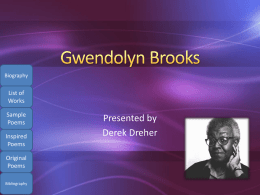 Gwendolyn Brooks - West Fargo Public Schools
