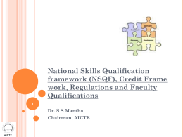 National Skills Qualification framework (NSQF)