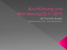 Buchführung und Bilanzierung 03.11.2010 - prof