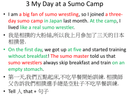 3 My Day at a Sumo Camp