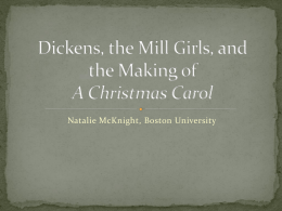 Dickens, the Mills Girls, and the Making of the Christmas Carol