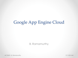 Google App Engine Cloud