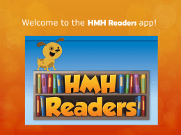 Welcome to the HMH Readers app!
