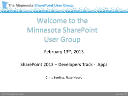 February 2013 MNSPUG Dev Part 2