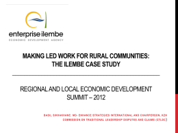 Making LED Work For Rural Communities: The Ilembe