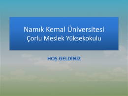 Nam*k Kemal Üniversitesi Çorlu Meslek Yüksekokulu
