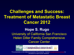 Rugo LBBC metastatic disease 10.2012