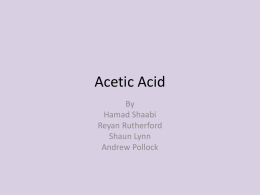group acetic acid presentation