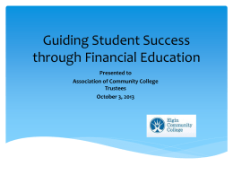 Guiding Student Success through Financial Education