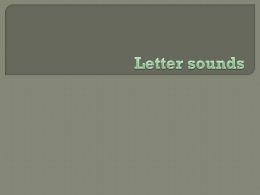 Letter sounds