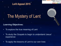 Lent Appeal 2015