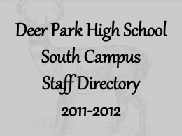 PowerPoint Presentation - Deer Park Independent School District