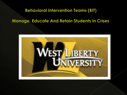 WLU BIT PowerPoint - West Liberty University