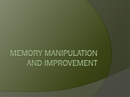 4. Memory manipulation - gleneaglesyear12psychology