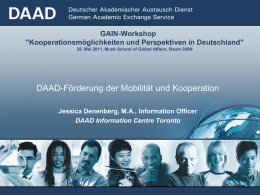 DAAD-Förderung der Mobilität und Kooperation
