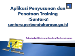 Presentasi Aplikasi Suntara 2013