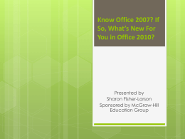 What`s New in Office 2010 PowerPoint
