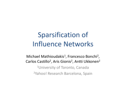 Sparsification of Influence Networks