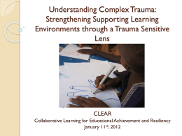 Complex Trauma Training, Natalie Turner, 01.11.12