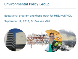 PPT presentation thesis track ENP for MES/MUE