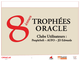 Trophées - Clubs utilisateurs des solutions Oracle