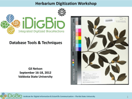 Herbarium Digitization Workshop