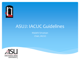 ASU: Following IACUC Guidelines