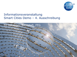 Smart Cities Demo FAQs - Johannes Bockstefl, FFG