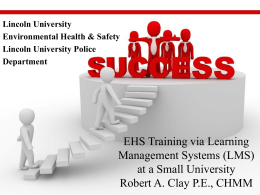EHS Training via Learning Management Systems (LMS)