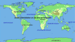 Zeven werelddelen en de drie wereldzeeën Azië