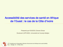 Améliorer l`accès aux services financiers de qualité en Côte d`Ivoire