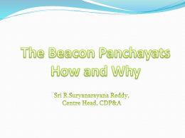 The Beacon Panchayats How and Why