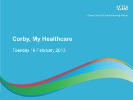 here - NHS Corby CCG