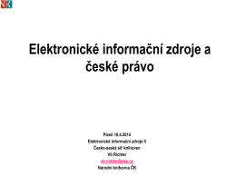 Elektronické informační zdroje a české právo