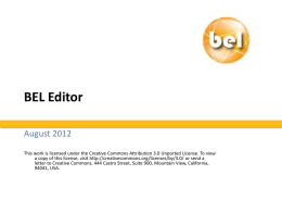 BEL Editor