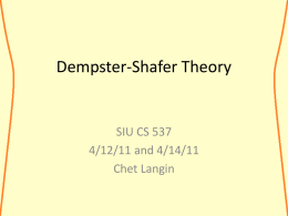 Dempster-Shafer Theory