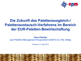 DVZ-Palettensymposium - epm Paletten-Management
