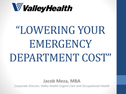 Lowering Your Emergency Department Costs