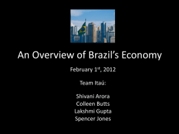 An Overview of Brazil`s Economy