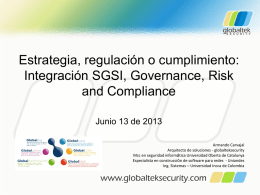 Análisis de riesgos - Globaltek Security SA
