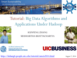 Big Data Algorithms and Applications Under