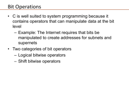 Bit Operations