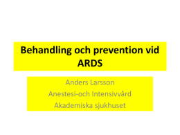 Behandling och prevention vid ARDS