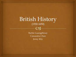 British History (1550-1650) - Letter-Bii