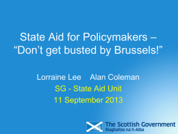 Is State Aid present? - The Scottish Government