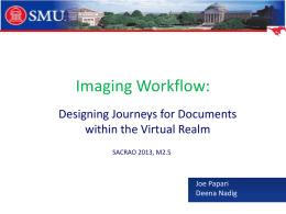 Imaging Workflow: Designing journeys for documents within