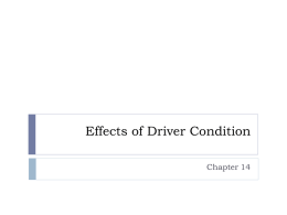 Effects of Driver Condition