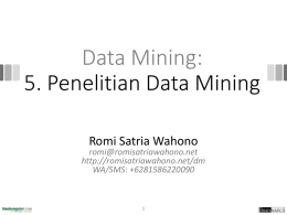 Penelitian Data Mining