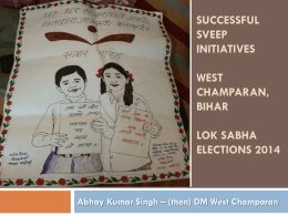 Power Point Presentation on SVEEP Program in District.